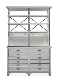 Beach White Dining Sideboard and Hutch - Aly-2