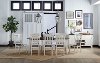 KIT Farmhouse Cream and Brown 5 Piece Dining Set with Slat Back Chairs - Toluca