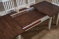 KIT Farmhouse White and Brown 5 Piece Dining Set with Slat Back Chairs - Toluca-4