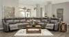 Graphite Gray Standard Power Reclining Sectional Sofa - Silver Screen