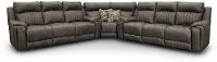 Graphite Gray Power Reclining Sectional Sofa with One SoCozi Sofa - Silver Screen-3