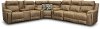 Vintage Taupe Power Reclining Sectional Sofa with SoCozi Sofa - Silver Screen
