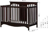 11847 Classic Espresso Brown Crib with Toddler Rail - Savannah-8