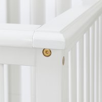 11849 Contemporary White Crib with Toddler Rail - Cotton Candy-3