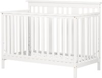 11849 Contemporary White Crib with Toddler Rail - Cotton Candy-7