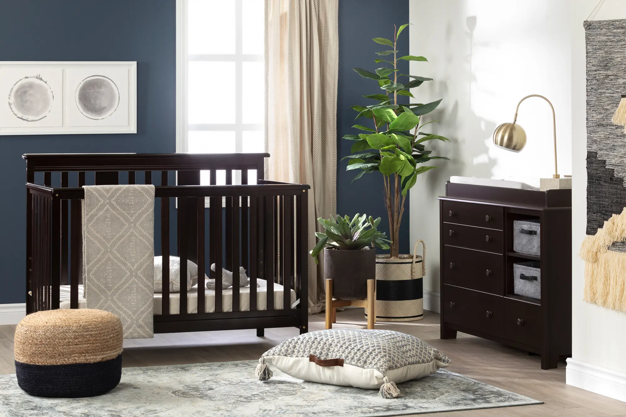11850 Espresso Brown Crib with Toddler Rail - Little Smileys-2