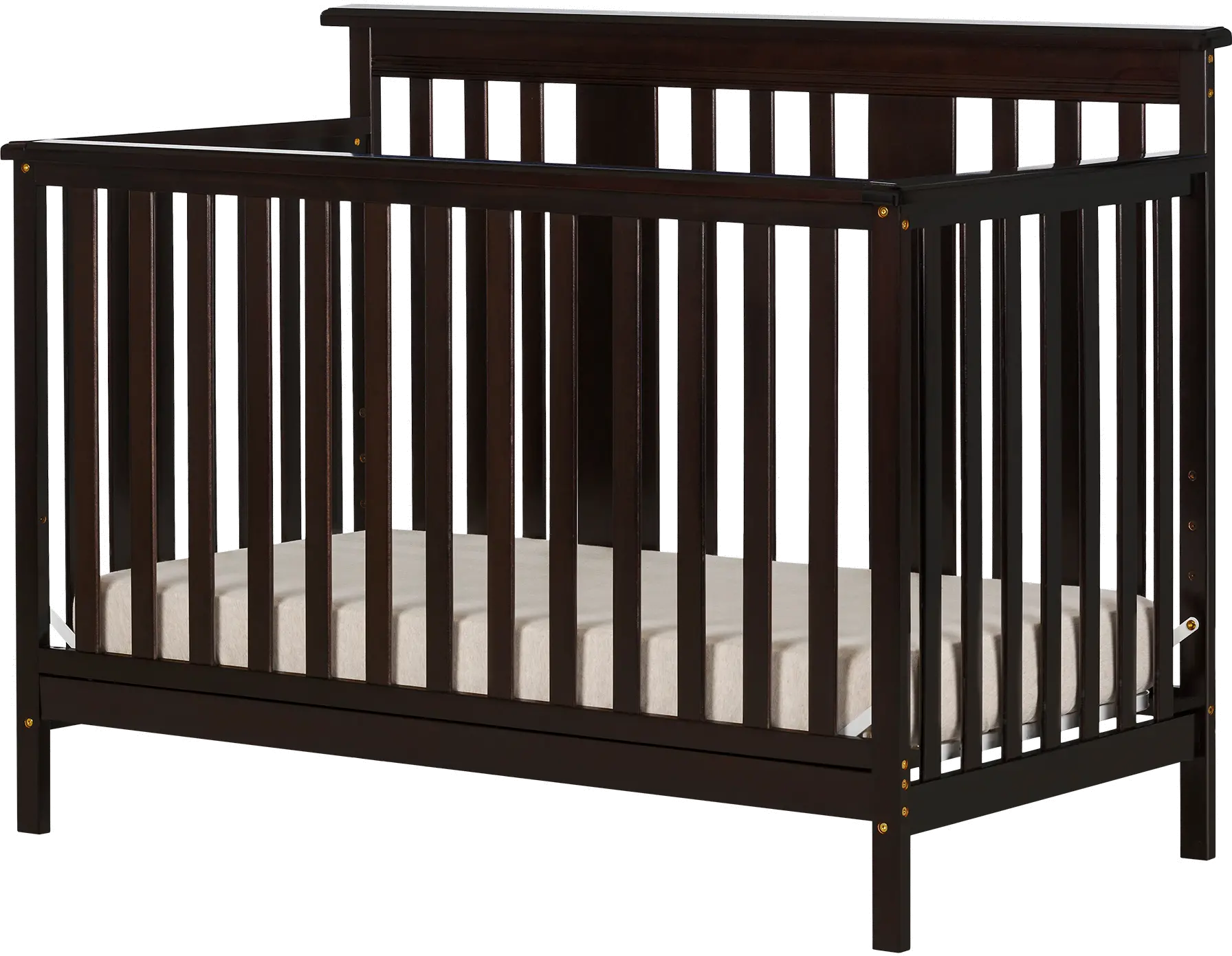 11850 Espresso Brown Crib with Toddler Rail - Little Smileys-3