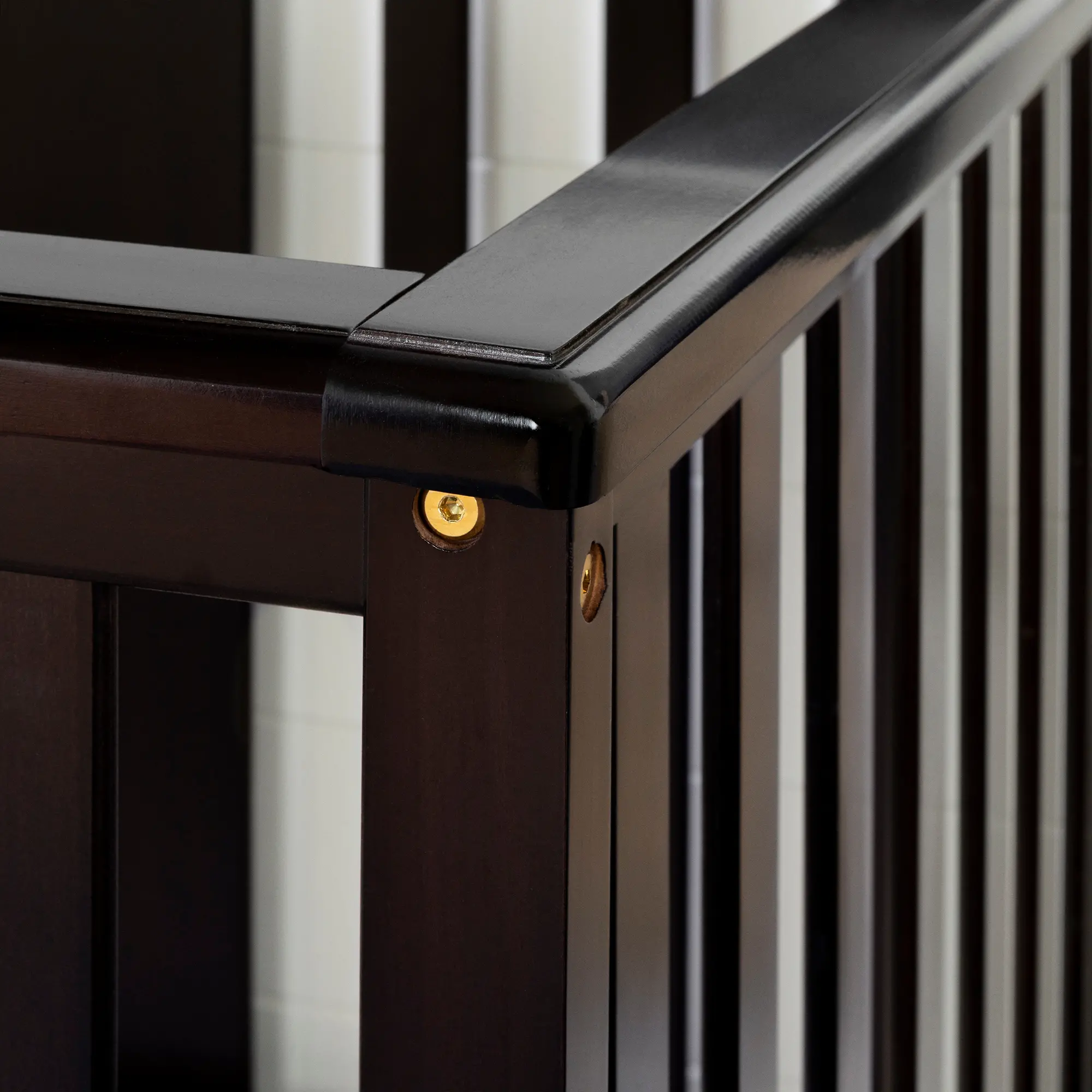 11850 Espresso Brown Crib with Toddler Rail - Little Smileys-4