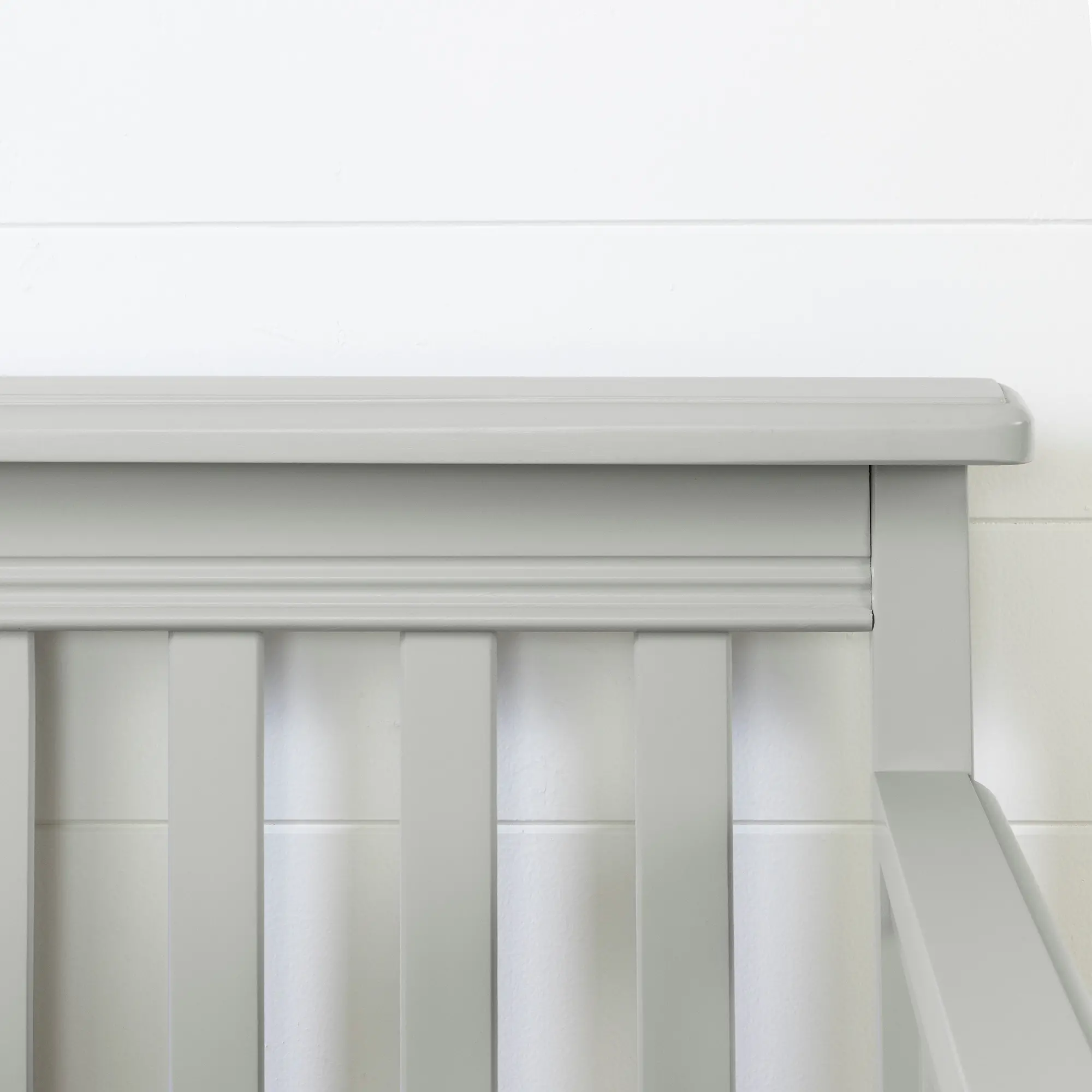 11851 Contemporary Gray Crib with Toddler Rail - Cotton Candy-2