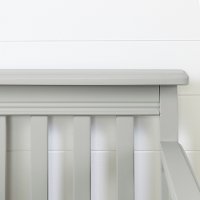 11851 Contemporary Gray Crib with Toddler Rail - Cotton Candy-2
