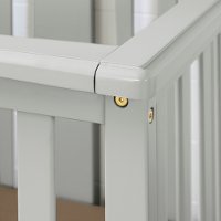 11851 Contemporary Gray Crib with Toddler Rail - Cotton Candy-3