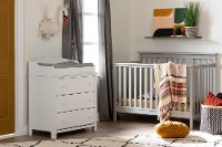 11851 Contemporary Gray Crib with Toddler Rail - Cotton Candy-4