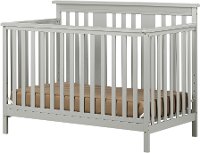 11851 Contemporary Gray Crib with Toddler Rail - Cotton Candy-5