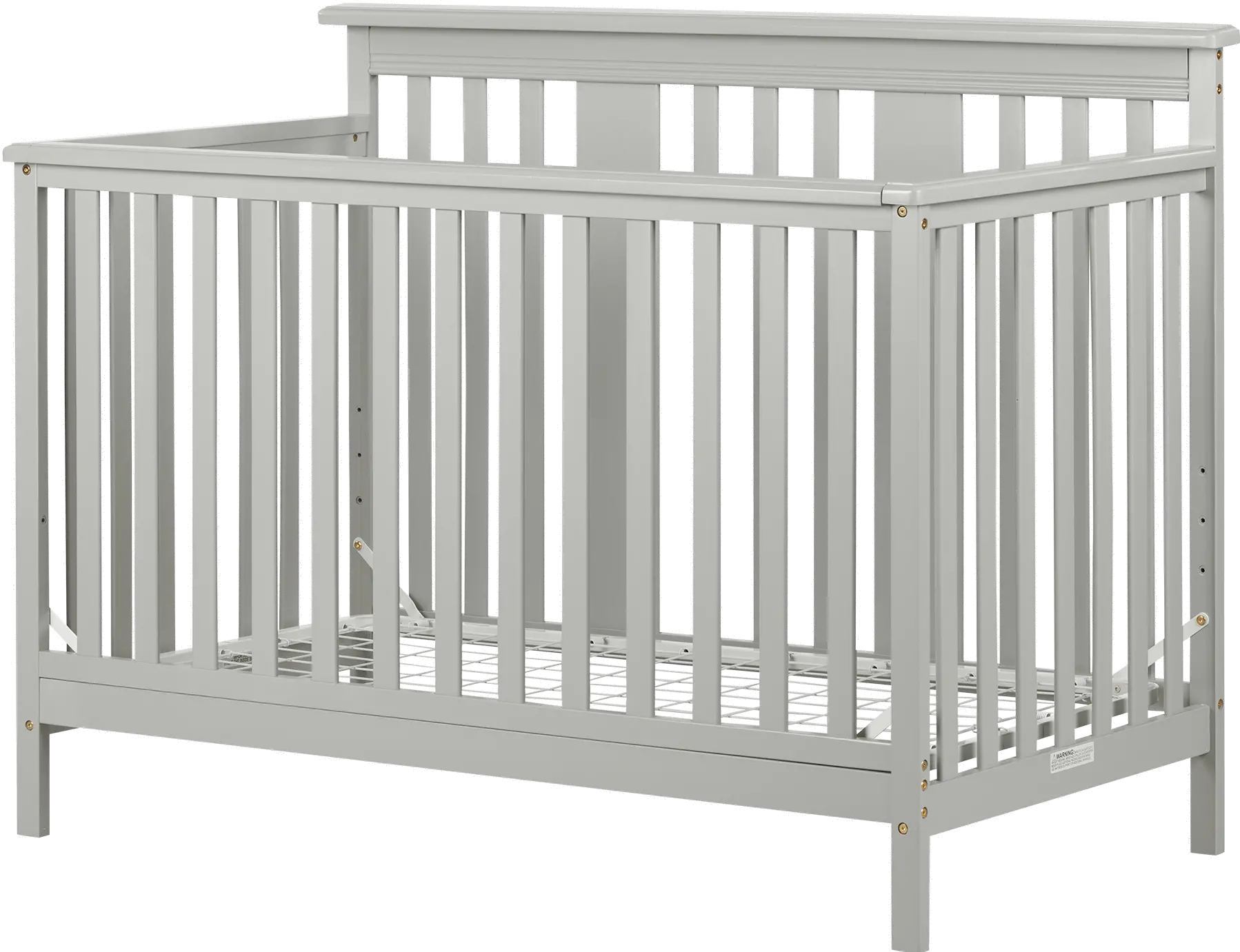 11851 Contemporary Gray Crib with Toddler Rail - Cotton Candy-7