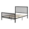12076 Industrial Black Metal Full Platform Bed - Valet-2