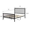 12076 Industrial Black Metal Full Platform Bed - Valet-5