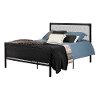 12076 Industrial Black Metal Full Platform Bed - Valet-6