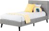 12119 Contemporary Gray Twin Upholstered Platform Bed - Fusion-5
