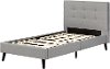 12119 Contemporary Gray Twin Upholstered Platform Bed - Fusion-6