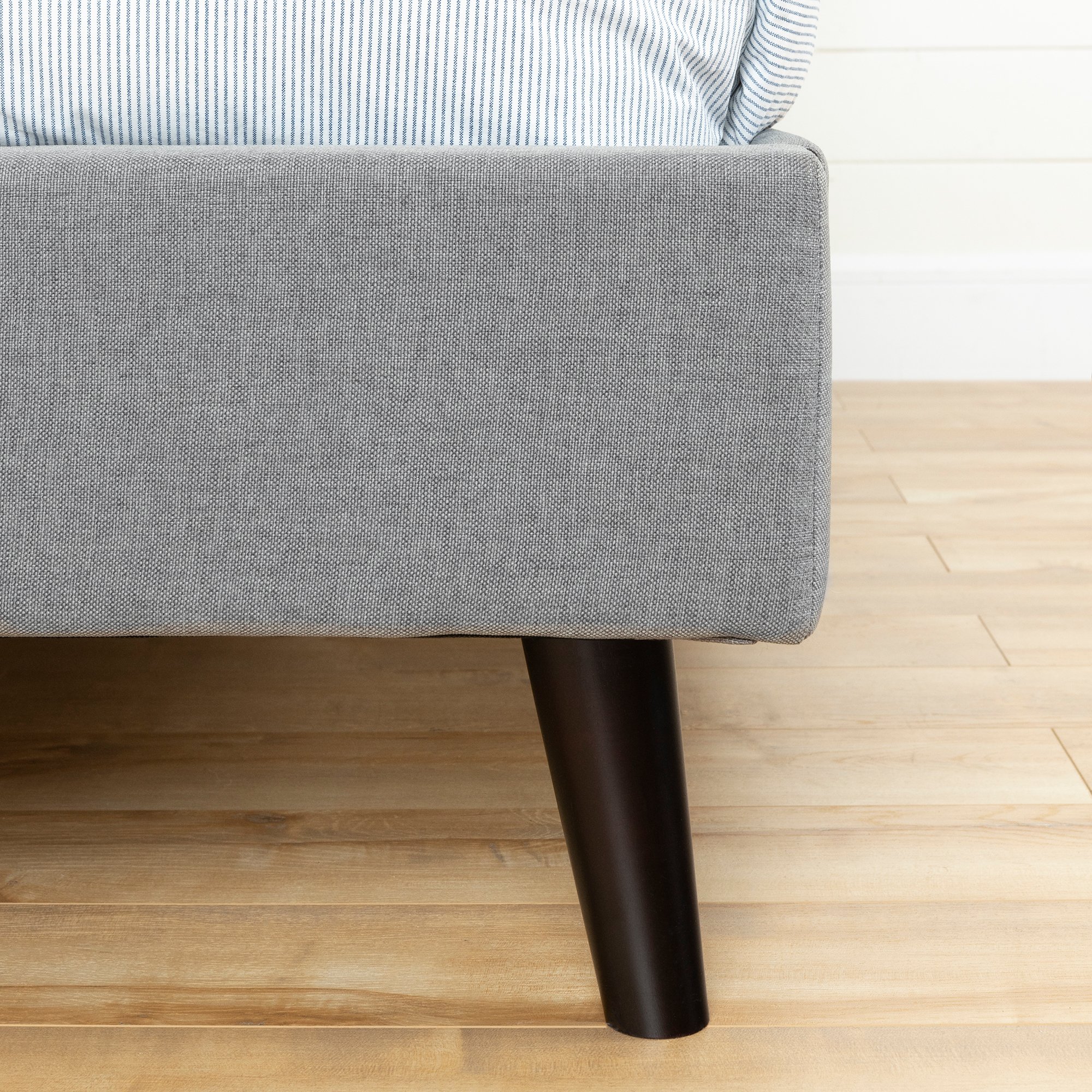 12120 Contemporary Gray Full Upholstered Platform Bed - Fusion-3