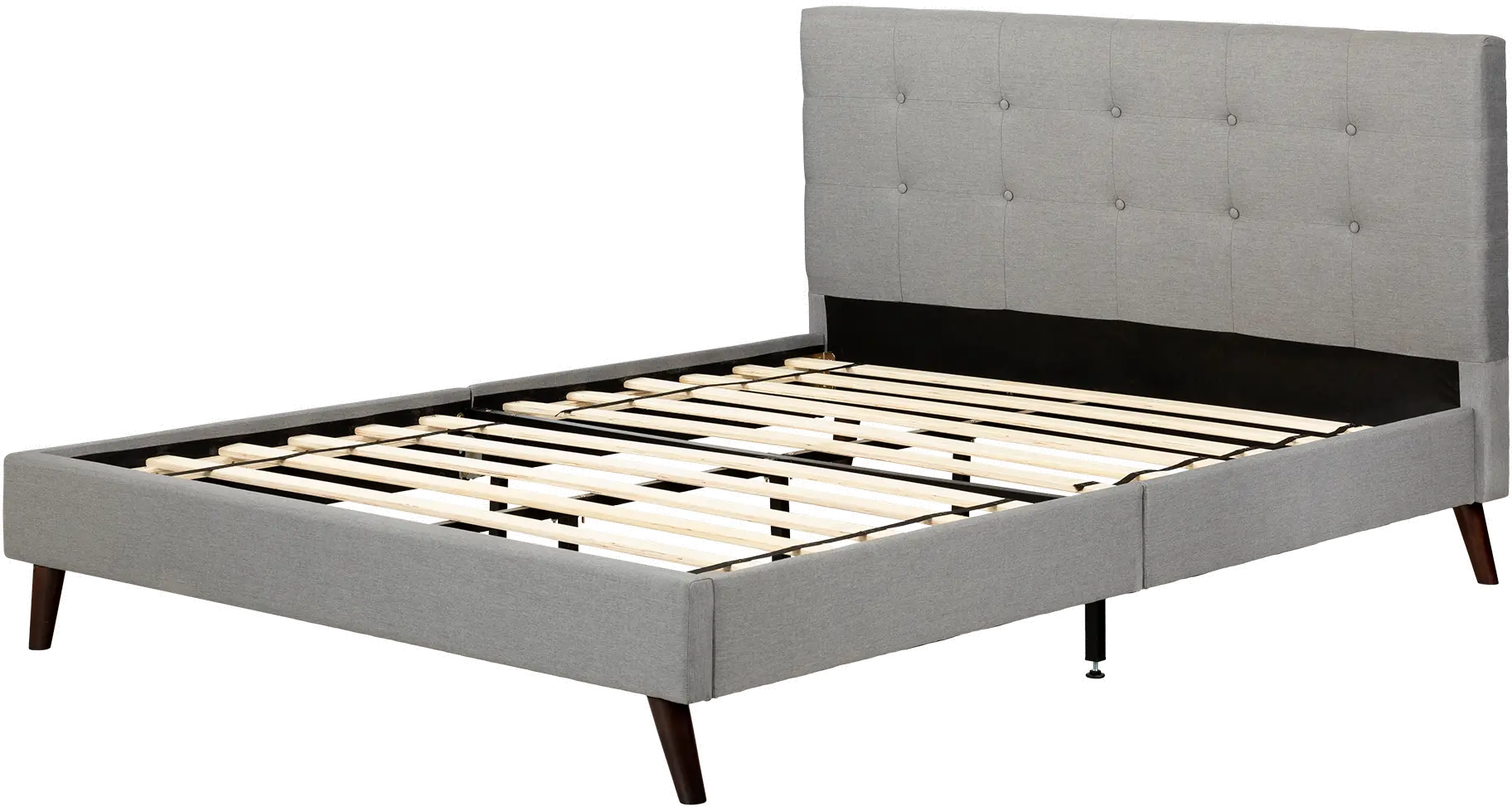 12120 Fusion Contemporary Gray Full Upholstered Platform Bed-6