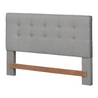 12124 Contemporary Gray Queen Upholstered Headboard - Fusion-2