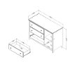 12138 Classic Gray 3 Drawer Dresser with Baskets - Cotton Candy-7