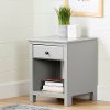 12139 Classic Contemporary Gray Nightstand - Cotton Candy