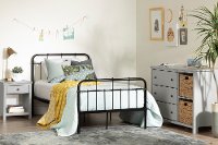 12139 Classic Contemporary Gray Nightstand - Cotton Candy-3