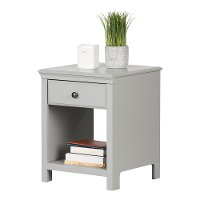 12139 Classic Contemporary Gray Nightstand - Cotton Candy-8