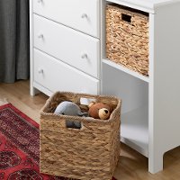 12140 Classic White 3 Drawer Dresser with Baskets - Cotton Candy-3