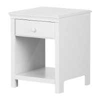 12141 Classic Contemporary White Nightstand - Cotton Candy-2