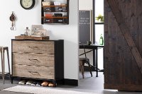 12142 Industrial Weathered Oak 3 Drawer Dresser - Valet-5