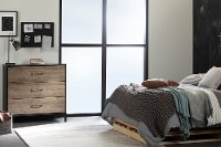 12142 Industrial Weathered Oak 3 Drawer Dresser - Valet-6