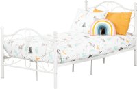 12154 Traditional White Twin Metal Bed - Country Poetry-2