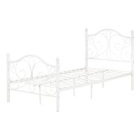 12154 Traditional White Twin Metal Bed - Country Poetry-8