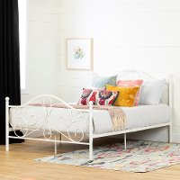 12156 Traditional White Full Metal Bed - Country Poetry