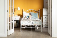 12156 Traditional White Full Metal Bed - Country Poetry-3