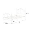 12156 Traditional White Full Metal Bed - Country Poetry-7