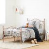 12157 Traditional Pink Twin Metal Bed - Country Poetry