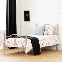 12158 Traditional Pink Twin Metal Bed - Summer Breeze