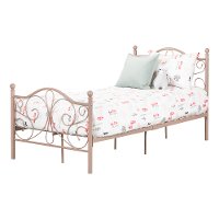 12158 Traditional Pink Twin Metal Bed - Summer Breeze-8