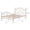 12159 Traditional Pink Full Metal Bed - Country Poetry-7