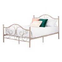 12159 Traditional Pink Full Metal Bed - Country Poetry-8