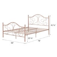 12160 Traditional Pink Full Metal Bed - Summer Breeze-7