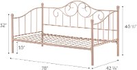 12165 Classic Pink Metal Daybed - Lily Rose-6