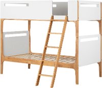 12244 Modern White Twin over Twin Bunk Bed - Bebble-2