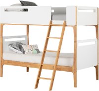 12244 Modern White Twin over Twin Bunk Bed - Bebble-6