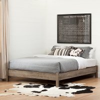 12272 Weathered Oak Full Platform Bed - Munich