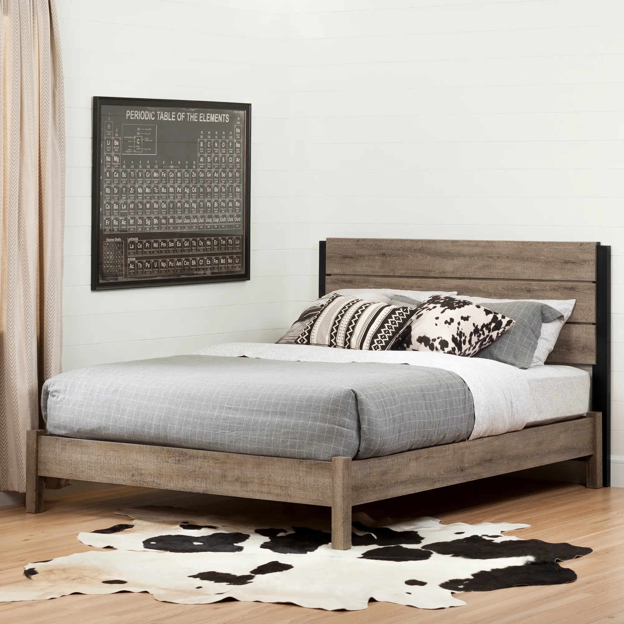 12272 Weathered Oak Full Platform Bed - Munich-2